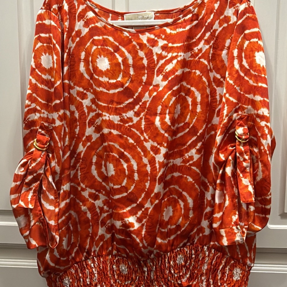 Orange Tie-Dye Women's Top